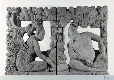 Back of a Throne, from Usumacinta, from the Saenz Collection, Puebla, Mexico, Late Classic Period (600-900 AD) by Mayan